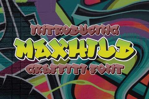 Maxhild - Cool and Graffiti Font Font ahweproject 