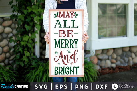 May all be merry and SVG Design SVG Regulrcrative 