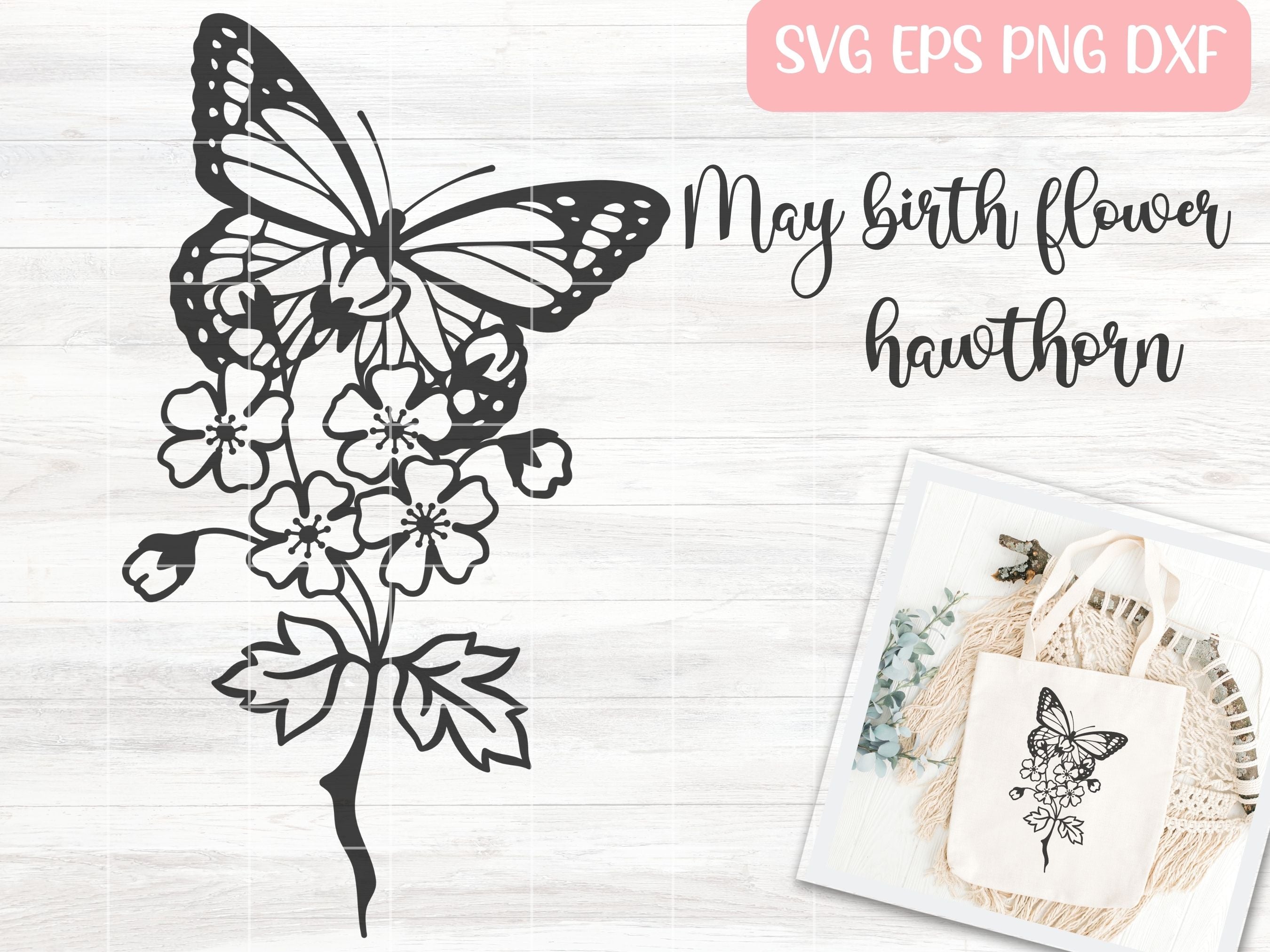 Floral Butterfly SVG,EPS & PNG Files - Digital Download files for