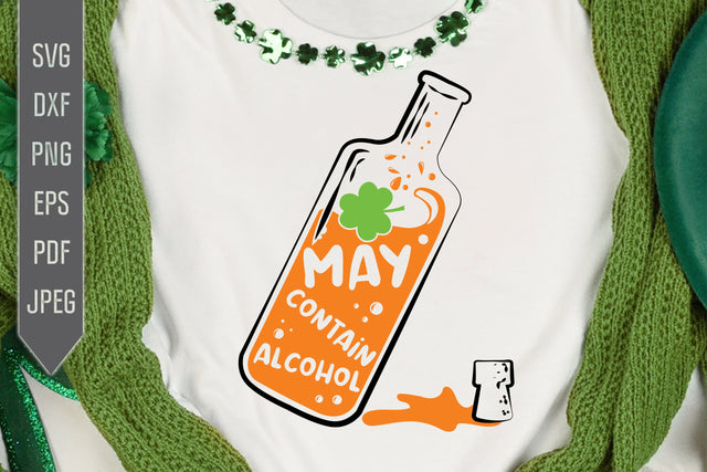 May Contain Alcohol Svg. Funny St. Patrick's Day Svg. Lucky Svg. Irish Svg. Clover Svg. St Patrick's Dxf, eps, png, jpg pdf SVG Mint And Beer Creations 