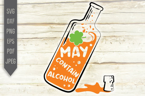 May Contain Alcohol Svg. Funny St. Patrick's Day Svg. Lucky Svg. Irish Svg. Clover Svg. St Patrick's Dxf, eps, png, jpg pdf SVG Mint And Beer Creations 