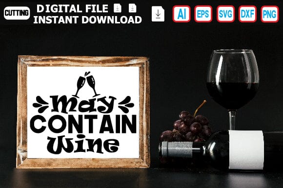 May Contain Wine SVG Craftlabsvg24 