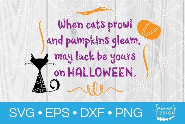 May Luck Be Yours on Halloween SVG SavanasDesign 
