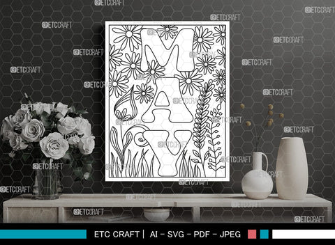 May Month Printable Coloring Page Cut File, PDF Colouring Book, Instant Download, CBP00015 SVG ETC Craft 
