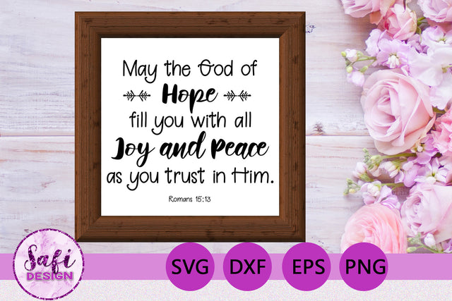 May The God of Hope Bible Verse SVG SVG Safi Design 