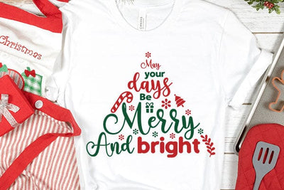 May your days be merry and bright SVG Angelina750 