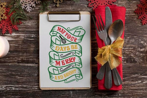 May your days be merry and bright SVG Angelina750 