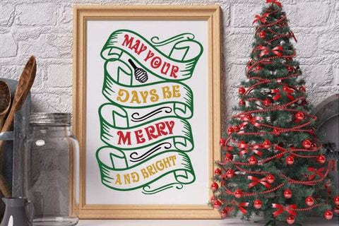 May your days be merry and bright SVG Angelina750 
