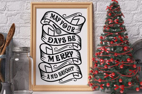 May your days be merry and bright SVG Angelina750 