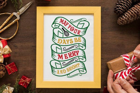 May your days be merry and bright SVG Angelina750 