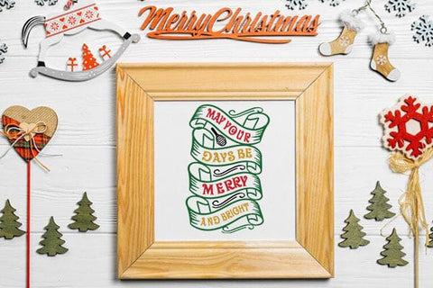 May your days be merry and bright SVG Angelina750 