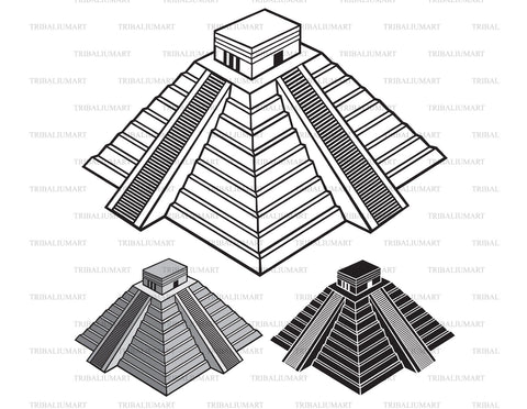 Mayan pyramid SVG TribaliumArtSF 