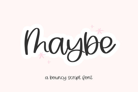 Maybe - Handwritten Script Font Font KA Designs 