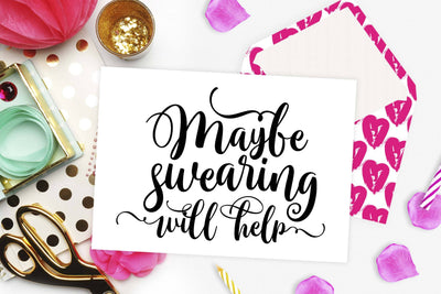 Maybe swearing will help | Funny cut file SVG TheBlackCatPrints 