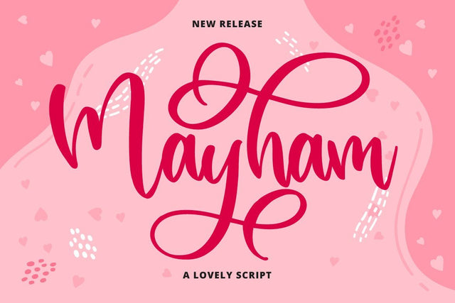 Mayham Font Fallen Graphic Studio 