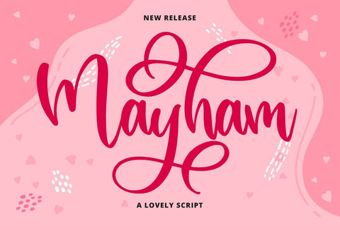 Mayham Font Fallen Graphic Studio 