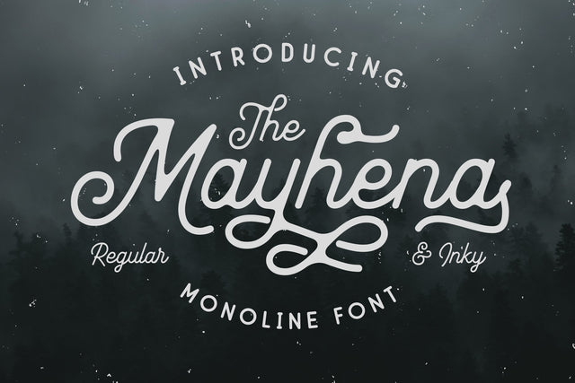 Mayhena Monoline Font Font Arterfak Project 