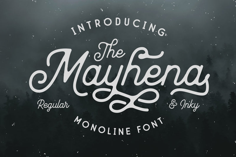 Mayhena Monoline Font Font Arterfak Project 