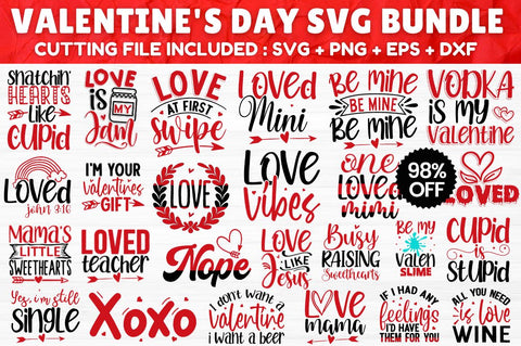 MBS-640 Valentine's Day SVG Bundle SVG Designangry 