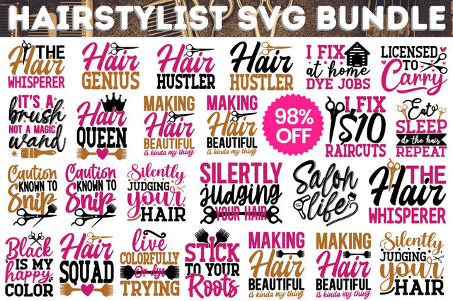 MBS-645 Haire Stylist SVG BUndle SVG Designangry 