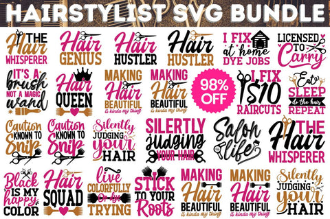 MBS-645 Haire Stylist SVG BUndle SVG Designangry 