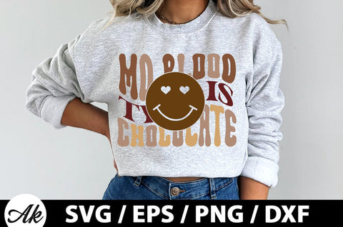 Md blood type is chocolate Retro SVG SVG akazaddesign 