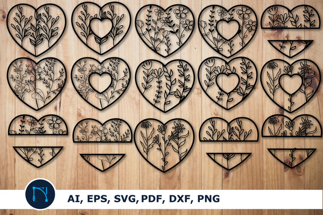 Meadow Heart paper cut mega bundle SVG SVG MD JOYNAL ABDIN 