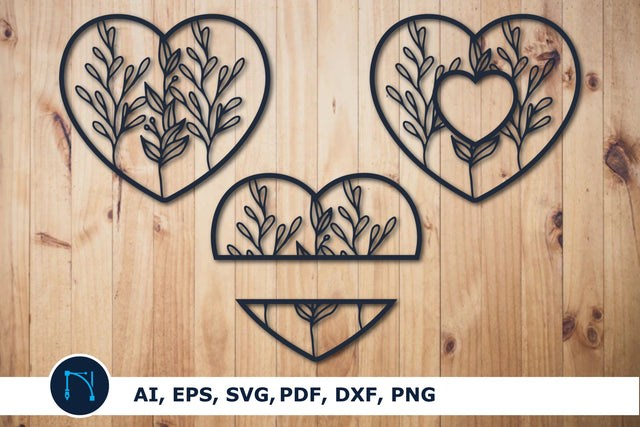 Meadow Heart paper/laser cut bundle svg SVG MD JOYNAL ABDIN 