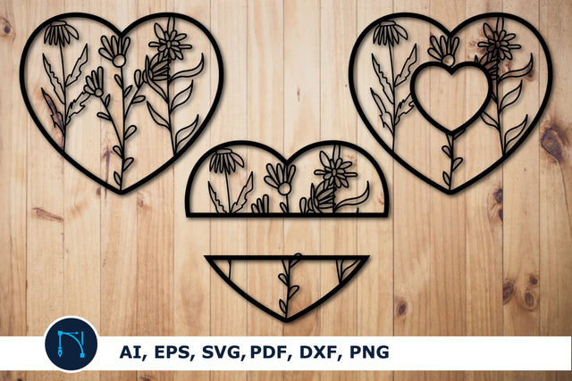 Meadow Heart paper/laser cut bundle svg SVG MD JOYNAL ABDIN 