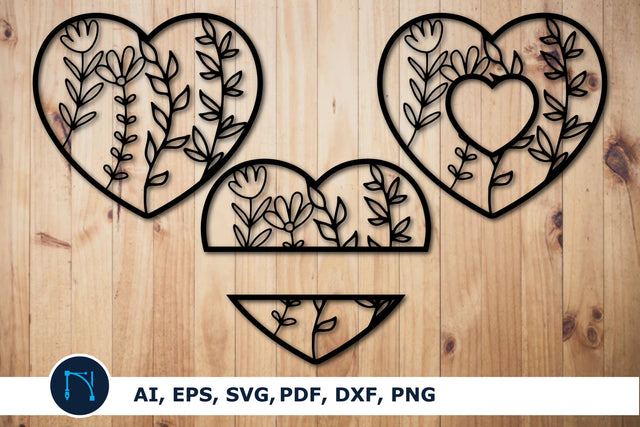 Meadow Heart paper/laser cut bundle svg SVG MD JOYNAL ABDIN 