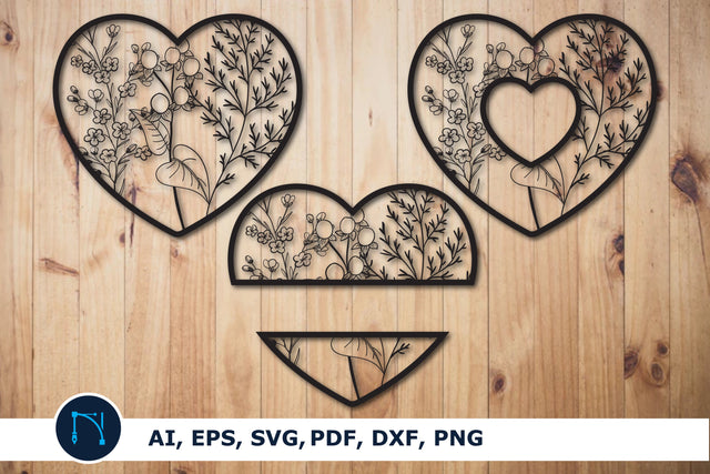 Meadow Heart paper/laser cut bundle svg SVG MD JOYNAL ABDIN 