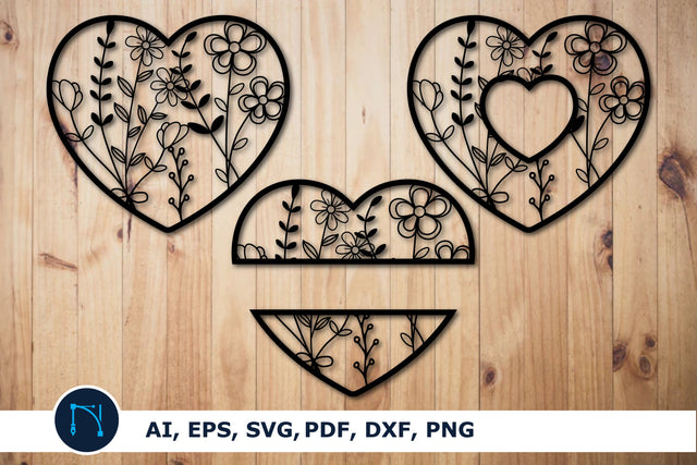 Meadow Heart paper/laser cut bundle svg SVG MD JOYNAL ABDIN 