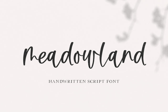 Meadowland - Handwritten Script Font Font KA Designs 