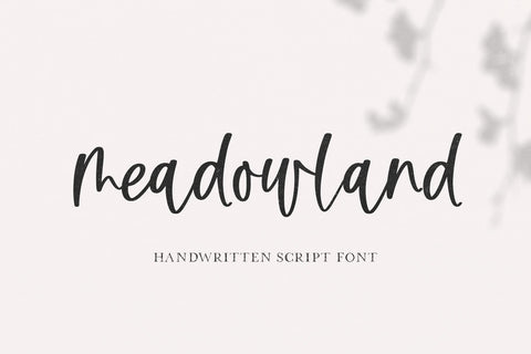 Meadowland - Handwritten Script Font Font KA Designs 