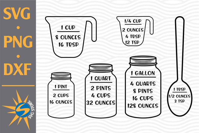 Measuring Cheat Sheet SVG, PNG, DXF Digital Files Include SVG SVGStoreShop 