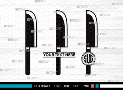 Meat Cleaver Monogram SVG | Kitchen Utensil Svg | Butcher Knife Svg | Cleaver Svg | Utensil Svg | Kitchen Svg | Meat Cleaver Clipart SVG ETC Craft 