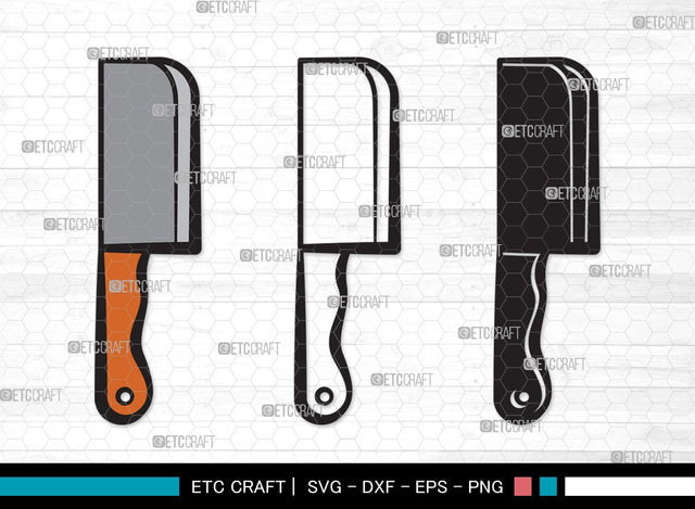 Meat Cleaver SVG | Kitchen Utensil Svg | Butcher Knife Svg | Cleaver Svg | Utensil Svg | Kitchen Svg | Meat Cleaver Clipart SVG ETC Craft 