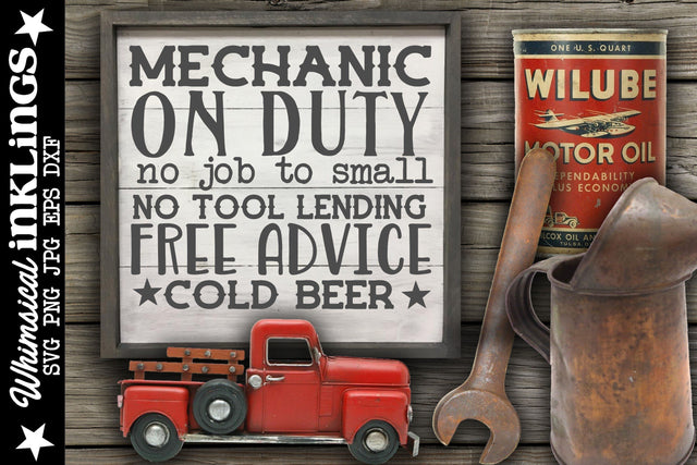 Mechanic On Duty SVG SVG Whimsical Inklings 