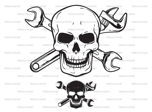 Mechanic skull SVG TribaliumArtSF 