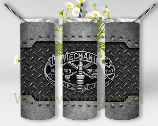 Mechanic Tumbler Png, Mechanic Metal 20oz Full Tumbler Wrap, Labor Day Tumbler Wrap, Mechanic Tool Tumbler For Men, Mechanic Sublimation, Digital Download Sublimation WillowSageDesign 