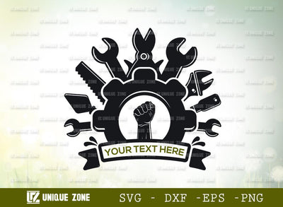 Mechanical Tools Monogram | Tools | Builder | Contractor | Repairman | Carpenter | Hand Tools | Labor Day Svg | SVG Unique Zone 