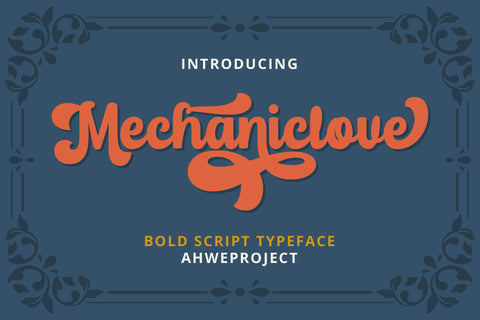Mechaniclove - Bold Handwritten Font Font ahweproject 