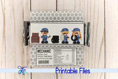 Mechanics Candy Bar Wrapper 3D Paper Family Creations 