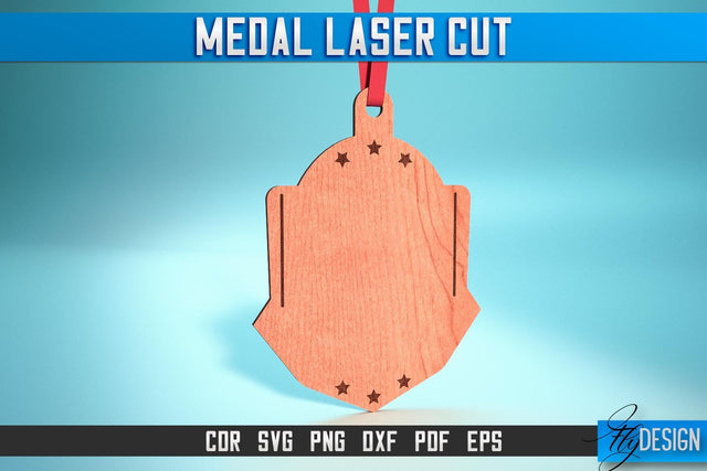 Medal Laser Cut SVG | Medal SVG Design | CNC Files SVG Fly Design 