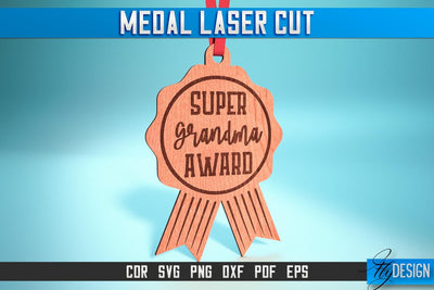 Medal Laser Cut SVG | Medal SVG Design | CNC Files SVG Fly Design 