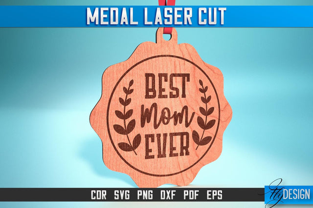 Medal Laser Cut SVG | Medal SVG Design | CNC Files SVG Fly Design 