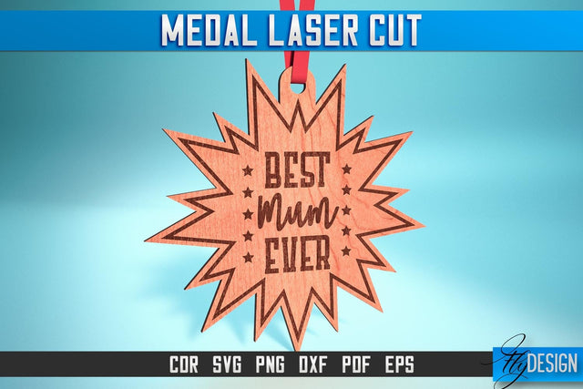 Medal Laser Cut SVG | Medal SVG Design | CNC Files SVG Fly Design 