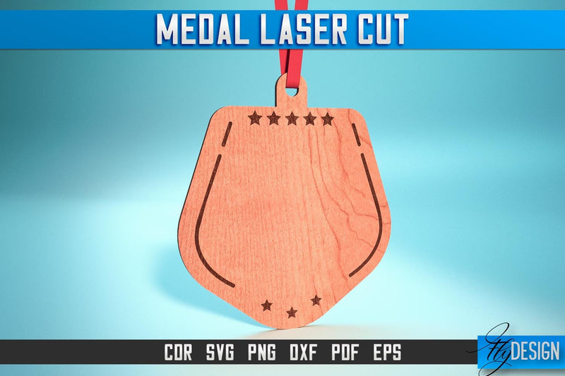 Medal Laser Cut SVG | Medal SVG Design | CNC Files SVG Fly Design 