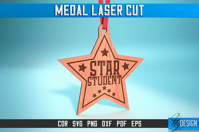 Medal Laser Cut SVG | Medal SVG Design | CNC Files SVG Fly Design 