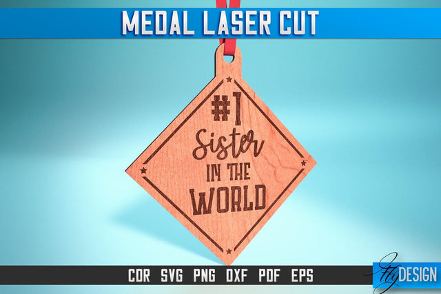 Medal Laser Cut SVG | Medal SVG Design | CNC Files SVG Fly Design 